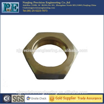 Customized CNC machining brass hex nut